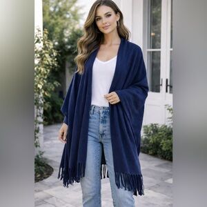 Tommy Bahama Navy Cashmere Shawl